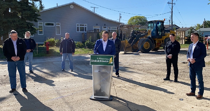 Premier Scott Moe, who was in Moosomin just before the election call, has led the Saskatchewan Party to its fourth consecutive majority government.
